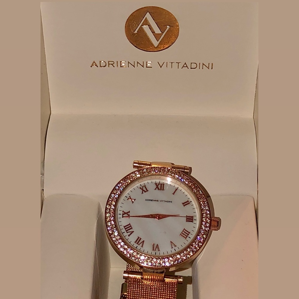 Adrienne Vittadini rose gold watch